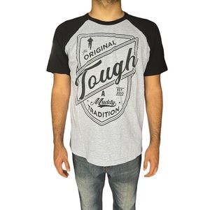 Next Level Apparel |  Men's Gray- Black short Sleeve Graphic Tee-Shirt